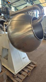 Stainless steel smooth coating pan with hot air blower, Apitec 300 liters