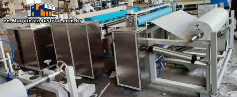 Non-woven rewinding machine for wet and dry wipes in rolls