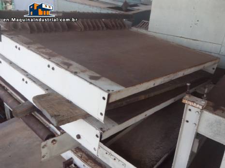 Set oven conveyor track cookies with directional table