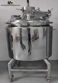 Stainless steel reactor tank with agitator, 200 L
