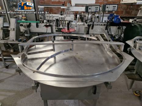 Masipack 1200 mm stainless steel rotating accumulator table