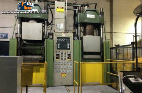 Double press for vulcanizing technical rubber parts TUNG YU 350 tons