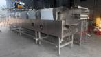 Continuous stainless steel production line for potato chips and shoestring fries, MCI 400 to 500 kg per hour.