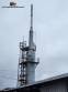 Gas scrubber system, fiberglass tower and chimney