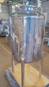 Hermetic reservoir tank in 316 stainless steel 600 liters