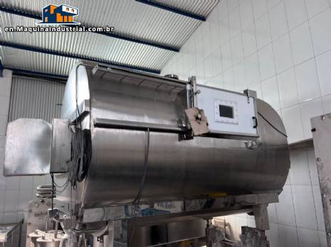 Continuous production line for Minas Frescal cheese, 2,000 liters, stainless steel.
