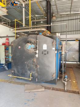 Gas-fired steam boiler with horizontal fire-tube burner Collins