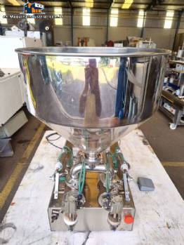 Stainless steel benchtop filling machine for liquids and viscous products