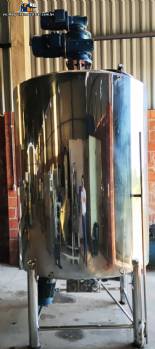 Hermetic reactor jacketed tank in 316 stainless 2.800 L