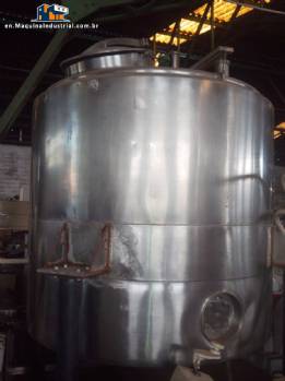 Stainless steel jacketed tank 1000 litres
