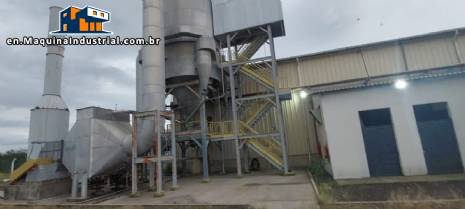 Termopros stainless steel spray dryer with atomizer and a product output of 1,900 kg per hour.