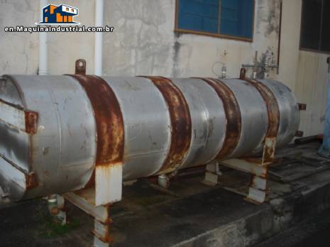 Steam tank for high pressure in stainless steel 400 liters