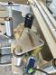 Labeling machine for dropper bottles with double printhead transparent stainless steel label