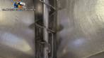Inclined screw conveyor with stainless steel silo
