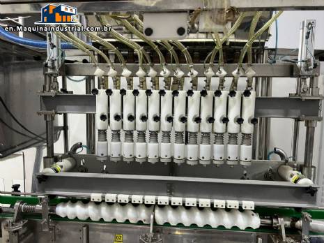 Gravimetric filling machine and threading machine in stainless steel Robopac IMSB