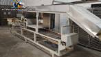 Continuous line laminator, cutter and folder for long dry pasta (tagliatelle).